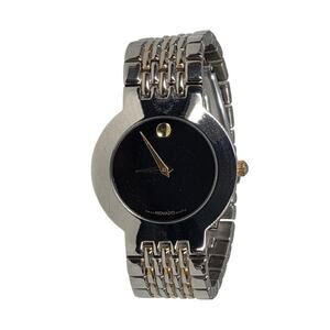 MOVADO MUSEUM TWO‑TONE QUARTZ WATCH – VINTAGE 90'S – 34MM – SAPPHIRE CRYSTAL